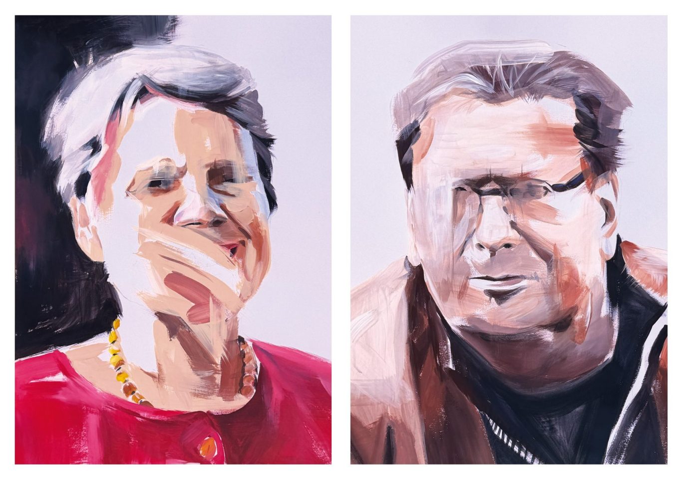 Das Stifter-Ehepaar Gabriela Palm und Wolfram Grzabka malte Gabriele Grones 2022 in Öl auf Leinwand.